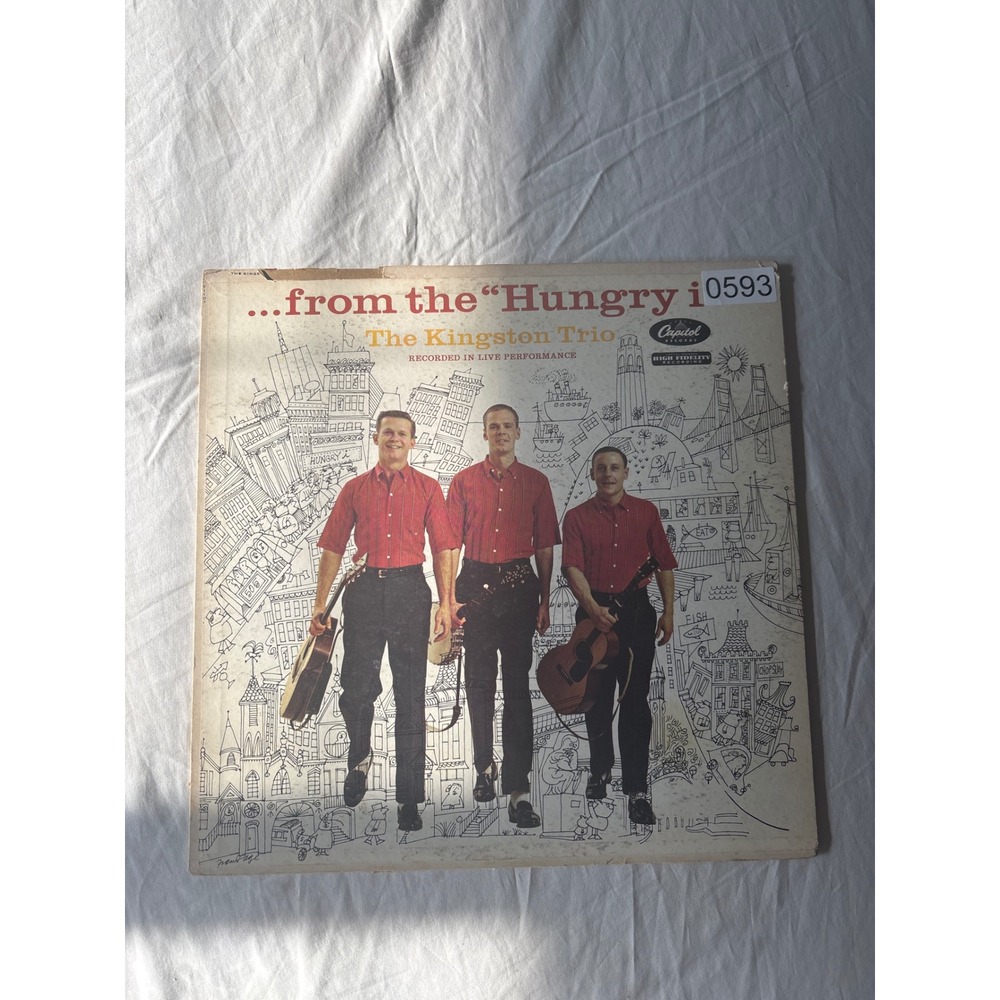 The Kingston Trio From The Hungry i Vinyl LP 12" Black Live Folk T-1107 1959